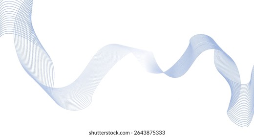 Simple art moden vector abstract background with dynamic blue waves.