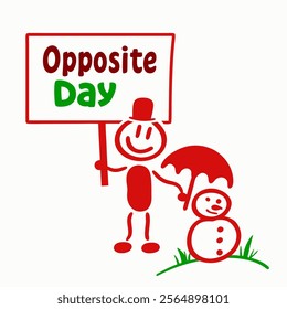 Simple Art for Opposite Day