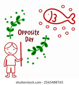 Simple Art for Opposite Day 