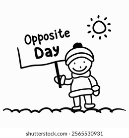 Simple Art for Opposite Day 