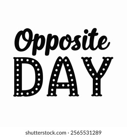 Simple Art for Opposite Day 