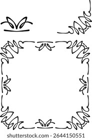 Ilustración vectorial simple del ornamento del arte