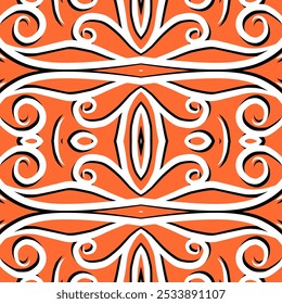 SIMPLES ART sem emenda batik dayak quadrado padrão projeto de fundo