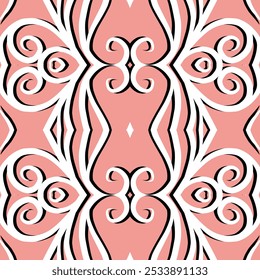 SIMPLE ART seamless batik dayak square pattern background design