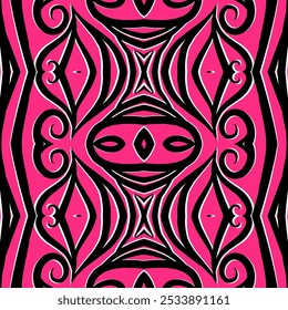 ARTE SIMPLE diseño de fondo de patrón cuadrado de batik dayak sin fisuras