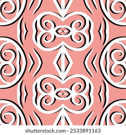 ARTE SIMPLE diseño de fondo de patrón cuadrado de batik dayak sin fisuras