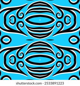 SIMPLE ART seamless batik dayak square pattern background design