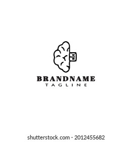simple artificial intelligent logo icon cute template modern vector illustration