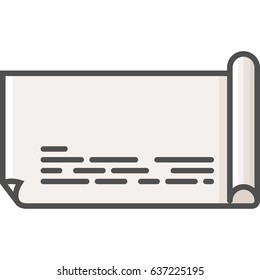 Simple artistic and hobby Vector Flat Icon. Classic drawing paper for tracing. Flat style icon. 48x48 Pixel Perfect.
