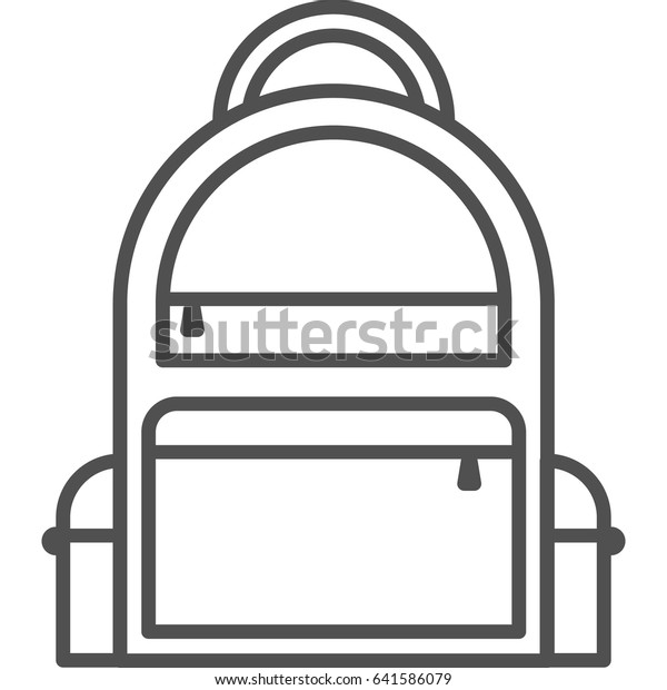 Simple\
artistic and hobby Vector line art Icon. Bag for carring things.\
line art style icon. 48x48 Pixel\
Perfect.\
