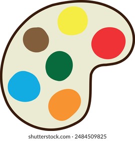 Ilustración vectorial sencilla de la paleta de Artistas