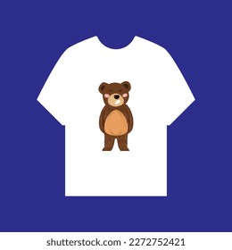 Simple artwork on teddy bear tshirt design templates