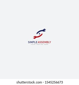 Simple assembly with equipment and like letter S
