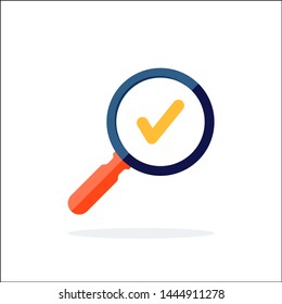 Simple assessment logo on white. concept of finding violate of bill or invoice verify and customer choose feedback. simple flat modern logotype abstract graphic design isolated on background