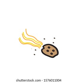 simple, asteroid shaped vector icon