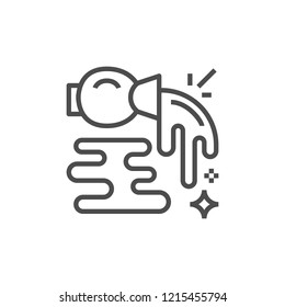 Simple astrology icon. Premium horoscope symbol.Zodiac vector illustrations. Line aquarius sign.