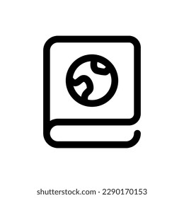 Simple Atlas icon. The icon can be used for: websites, print templates, presentation templates, illustrations, etc