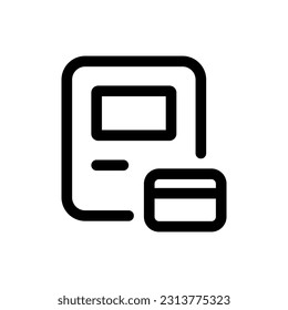 Einfaches ATM-Symbol. Das Symbol kann für Websites, Druckvorlagen, Präsentationsvorlagen, Illustrationen usw. verwendet werden