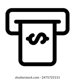 Simple Atm icon. The icon can be used for websites, print templates, presentation templates, illustrations, etc