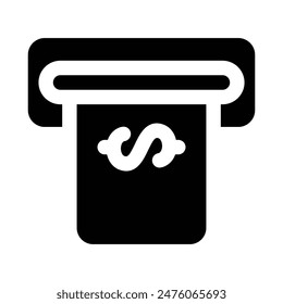Simple Atm icon. The icon can be used for websites, print templates, presentation templates, illustrations, etc