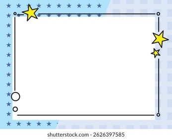 Fondo de Vector de borde de estrella de dibujos animados atmosféricos simples