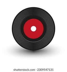 Simple registro de vinilo atmosférico. Ilustración vectorial.