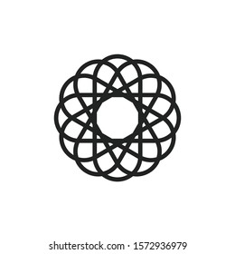 Simple atom line icon. Stroke pictogram. Vector illustration isolated on a white background. Premium quality symbol. Vector sign for mobile app and web sites.
