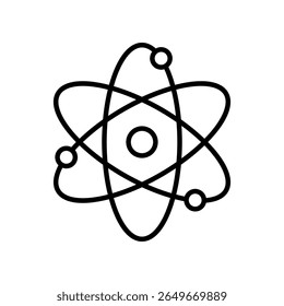 Ícone de estrutura de átomos simples que representa elétrons orbitando um núcleo