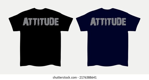 Simple Attitude single word tshirt design vector