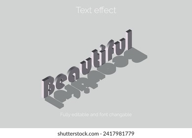 Simple and attractive 3D text effect design
