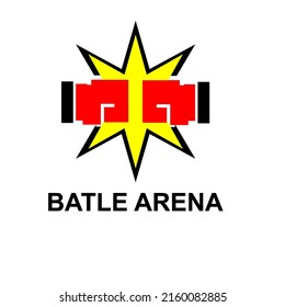 simple and attractive battle arena logo