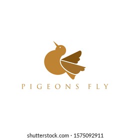 simple but attractive bird Image graphic icon logo design abstract concept vector stock. Can be used as a symbol related pigeon or animal.