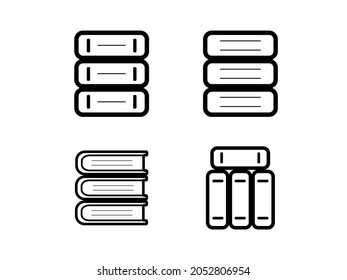Simple and attractive Book icon. Stacks of archive books, data, important information and more. Design Vector Illustration.  