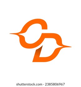 Simple and attractive CD letter logo