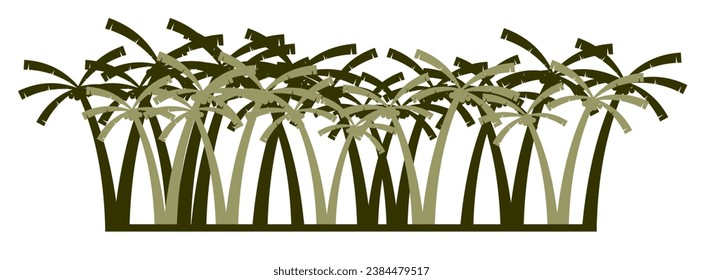 Simple and attractive coconut tree vector