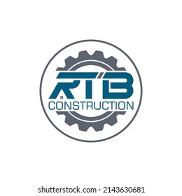 simple and attractive construction letter initials logo