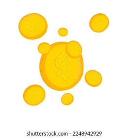 simple but attractive dollar coin animation