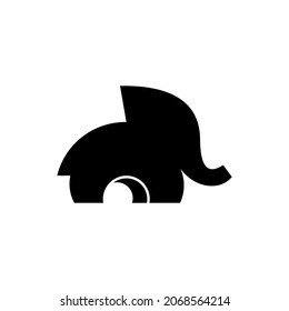 logotipo de elefantes simple y atractivo