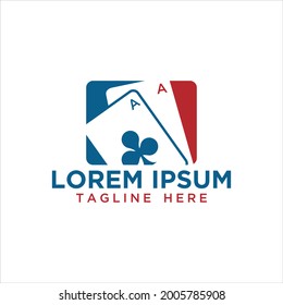 simple and attractive gambling card logo design