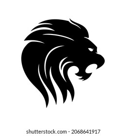 logo simple y atractivo de la cabeza de león