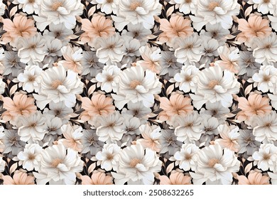 Simple, attractive pattern with small-scale flowers. Shabby chic millefleurs. Floral seamless background for textiles, book covers, manufacturing, wallpapers, printing, gift wrapping, and scrapbooking