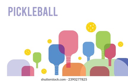 : Simple and attractive pickleball background design for any media