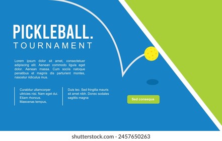 Simple and attractive pickleball poster design best for your digital graphic and print