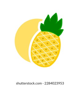 Simple and attractive pineapple icon for website