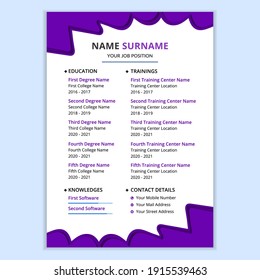 Simple and attractive resume template