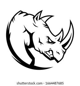 Simple And Attractive Rhinoceros Logo