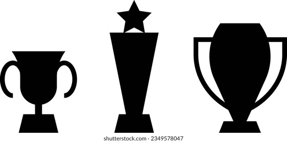 Trofeo de silueta sencillo y atractivo