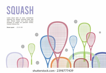 Simple and attractive squash background design for any media