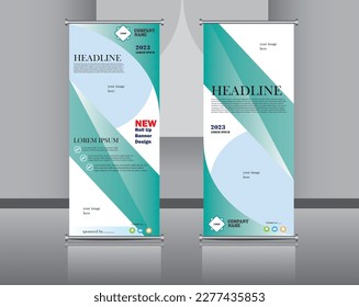 simple attractive standee roll up banner with iconic looking design.
