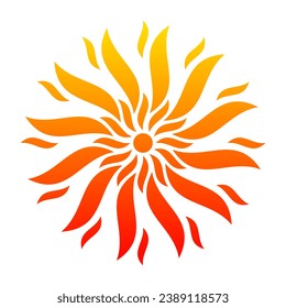 Un logotipo solar sencillo y atractivo